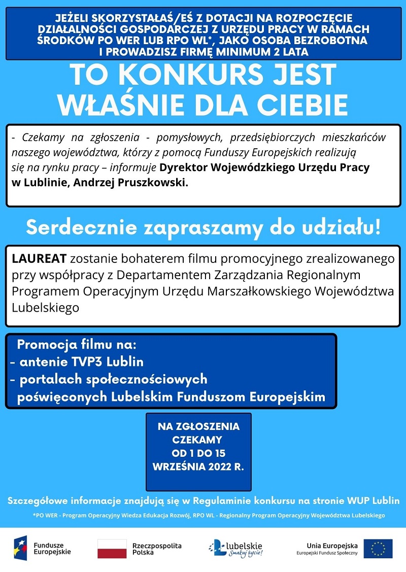 Plakat Moje Fundusze Europejskie strona 2