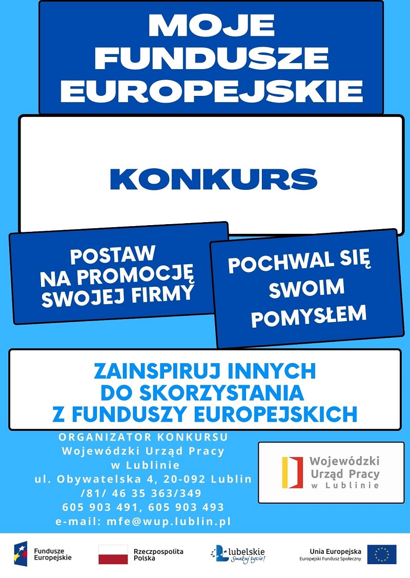 Plakat Moje Fundusze Europejskie strona 1