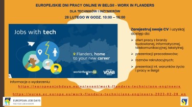 Obrazek dla: Europejskie dni pracy online w Belgii work in Flanders dla techników i inżynierów